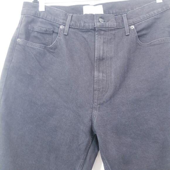 Everlane The Original Cheeky Crop Jeans Organic Cotton High Rise Black Denim - Picture 6 of 13